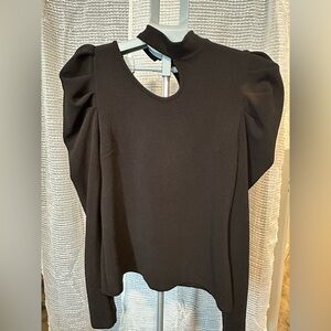Elegant Black Puff Sleeve Top
